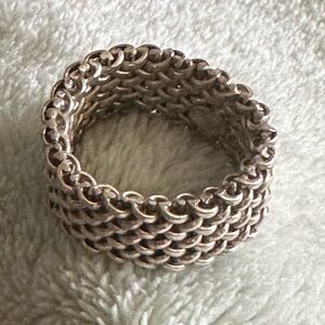 Elegant Silver Chain Link Ring